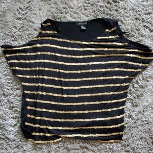 Gold sequin top